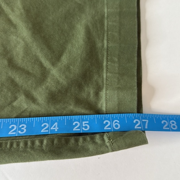 On 34th Pleated Chino Straight Leg Ankle Pants Olive Green 16W - Picture 15 of 15